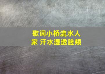 歌词小桥流水人家 汗水湿透脸颊